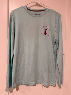 Men's Long Sleeve Tee - Light Aqua